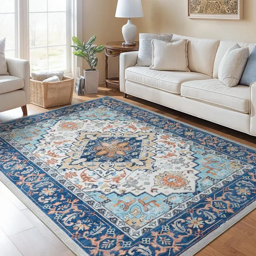 Miniatura 38 de Lofus 8x10 Alfombras de área para sala de estar, alfombra de área lavable, alfombras para dormitorio, cocina, alfombra vintage boho, alfombra suave