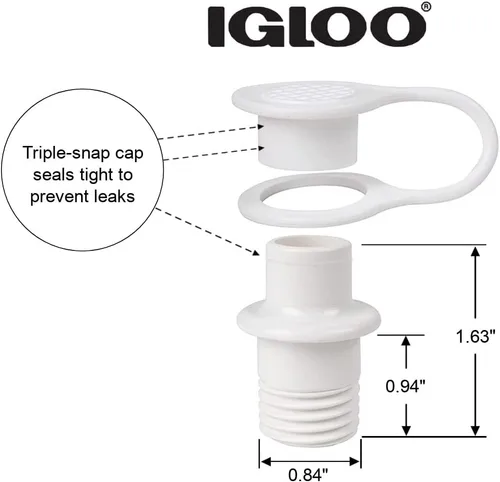 Miniatura 2 de Igloo Tapón de drenaje estándar de reemplazo de enfriador triple (2 unidades)