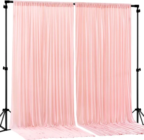Miniatura 47 de Cortinas de Fondo Beige - Cortinas de Poliéster Sin Arrugas para Fotografía, Cortinas de Fondo para Fiestas, para Decoraciones de Baby Shower