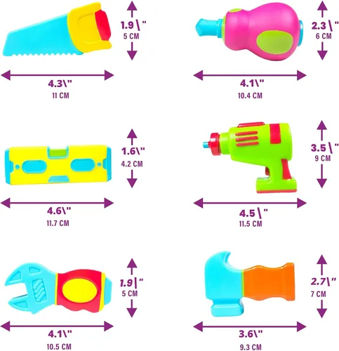 Miniatura 8 de Tub Works® Tools™ - Juguetes de baño sin moho, paquete de 6 Diseño de juguetes de baño sellados y sin agujeros que mantiene la humedad fuera