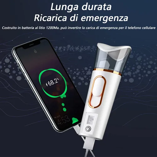 Miniatura 7 de Rociador nano práctico de la niebla con el probador de la humedad del analizador de la piel Atomización facial portátil, vaporizador