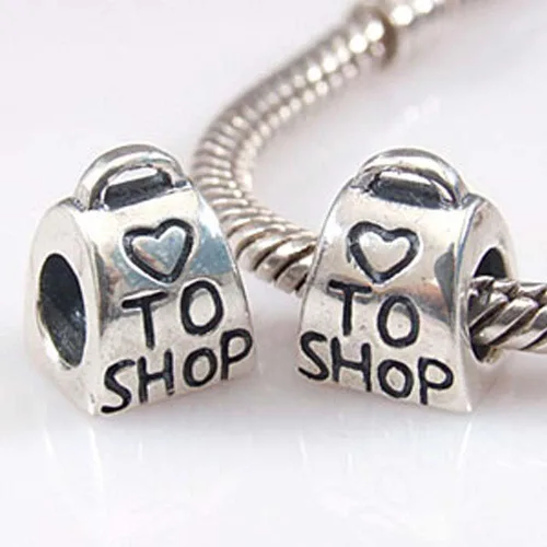 Miniatura 2 de To Shop Charm - Encanto de plata de ley 925 para pulsera Pandora, Plata esterlina, plata de ley