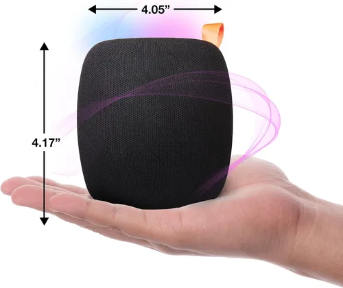 Miniatura 5 de Acoustic Research Altavoz inalámbrico portátil de tela, sonido de 360 grados, rango de 100 pies, estéreo inalámbrico verdadero, recargable, luz LED
