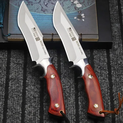 Miniatura 5 de WPKOPYA WZD-006 Cuchillo de caza fijo con cuchillo táctico de vaina, adecuado para caza en la selva, senderismo, pesca, rescate y autodefensa, EDC