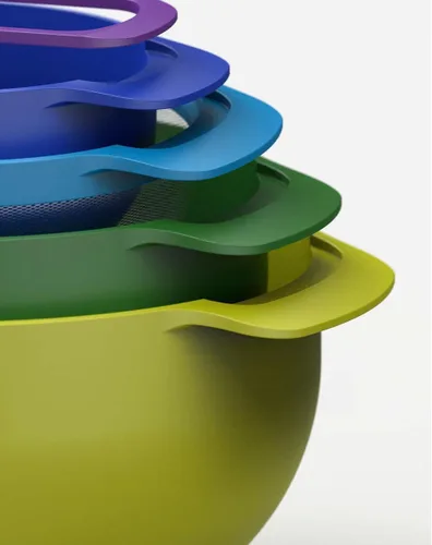 Miniatura 4 de Joseph Joseph Nest 9 Plus - Juego compacto de preparación de alimentos de 9 piezas con tazones para mezclar, tazas medidoras, tamiz y colador