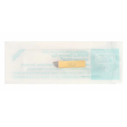 Miniatura 5 de Cuchillas PCD Microblading, 50 piezas PCD 14 pines, cuchillas manuales para cejas, 14 agujas inclinadas para suministros de agujas de maquillaje