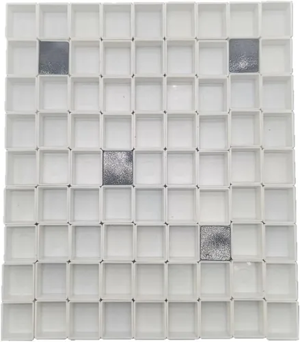 Miniatura 7 de Paleta de lata vacía de acuarela vacía caja de pintura de metal que contiene 20 piezas de plástico completo sartenes con rayas magnéticas en la Rosa