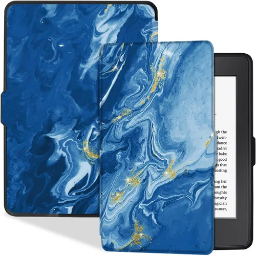 Miniatura 14 de Funda delgada para Kindle Paperwhite de 5ª/6ª/7ª generación antes de 2018 (versión 2012-2017, modelo EY21 y DP75SDI) – Funda protectora de piel Negro