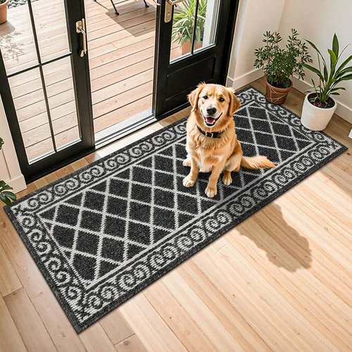 Miniatura 21 de HEBE Alfombra para Puerta Interior 20''x32'' Alfombras de Bienvenida Antideslizantes para Puerta Principal Alfombras Lavables para Zapatos Atrapa