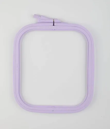 Miniatura 42 de Nurge 5 aros cuadrados grandes de plástico para bordar, aro de costura cruzada, aro de aguja perforadora, multicolor