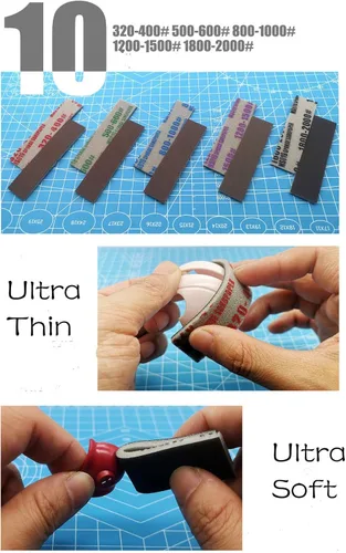 Miniatura 2 de Hobby Model Craft Tools - Esponja de lijado multiusos tipo 50 piezas (grano 320-400 # 500-600 # 800-1000 # 1200-1500 # 1800-2000)