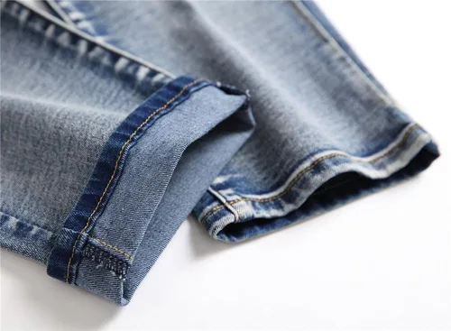 Miniatura 9 de AITITIA Jeans de corte recto lavado con cremallera para hombre