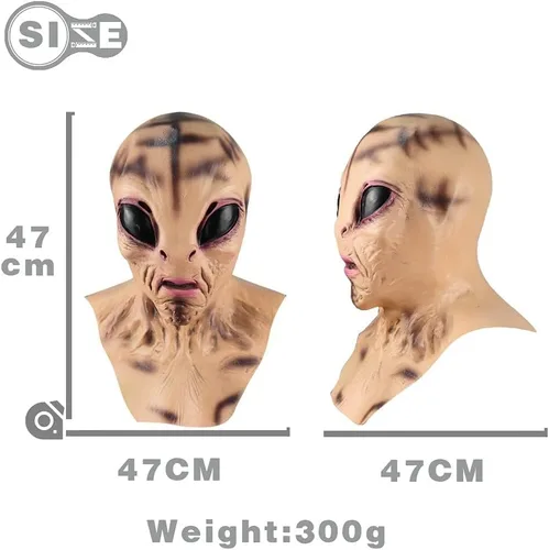Miniatura 3 de Máscara aterradora de Halloween, súper suave, espeluznante máscara de Halloween, cosplay del demonio malvado, vestido elegante para fiesta