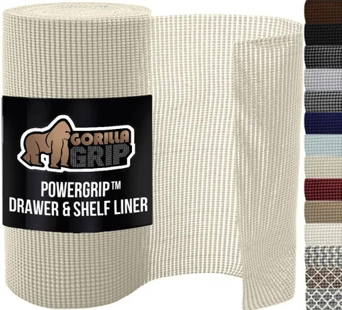 Miniatura 13 de GORILLA GRIP powerGRIP - Forro para cajones y estantes de gabinete, agarre fuerte y resistente, forros no adhesivos para proteger gabinetes