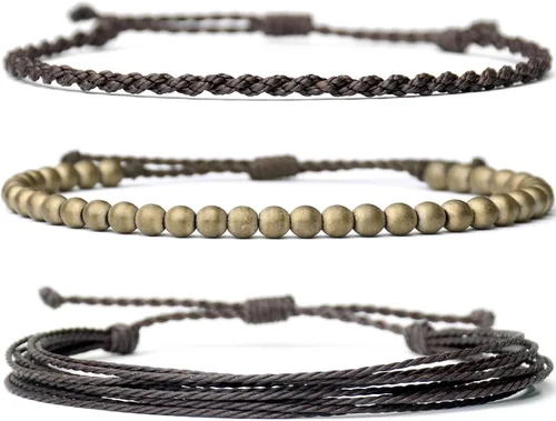 Miniatura 44 de Pulsera curativa hecha a mano con cuentas de piedra natural, regalo para hombres, pulsera de cuerda ajustable