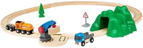 Miniatura 3 de Set de inicio BRIO Lift&Load de juguete de tren de madera duradero Seguro para niños Fomenta la creatividad Compatible con todos