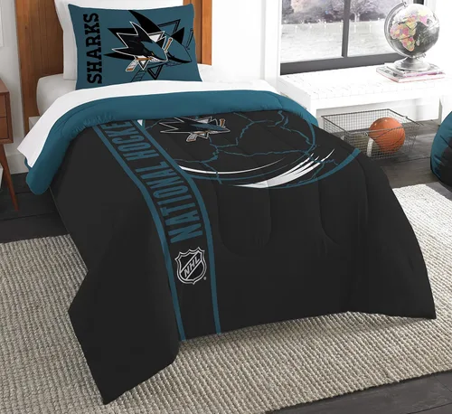 Miniatura 20 de Juego de edredón y funda de almohada para cama individual o matrimonial/queen, con licencia oficial de la NHL