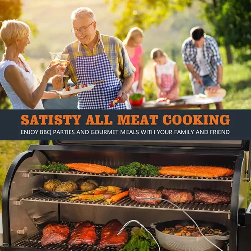 Miniatura 6 de Sonda de carne impermeable de repuesto, 2 unidades, compatible con parrillas de barbacoa Traeger, enchufe de 0.138 in, sondas de termostato digital