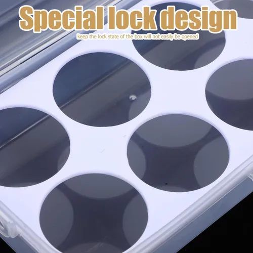Miniatura 7 de Portador de huevos para acampar Huevos: Caja de almacenamiento de huevos de plástico Caja de almacenamiento Refrigerador Contenedor de huevos