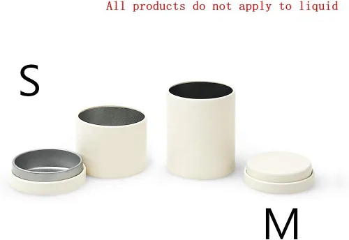 Miniatura 6 de Mini caja de lata pequeña con tapas, recipiente para almacenamiento de café, té, dulces, almacenamiento de hojas sueltas, té, latas de té, 5 Blanco