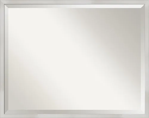 Miniatura 7 de Amanti Art Espejo de baño gris para sobre el fregadero, espejo rectangular gris arcilla esbelta de 24 x 30 pulgadas, marco de madera contemporánea
