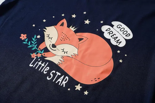 Miniatura 3 de Vopmocld Conjuntos de pijama de algodón de manga larga para niñas jóvenes, ropa de dormir y camisas