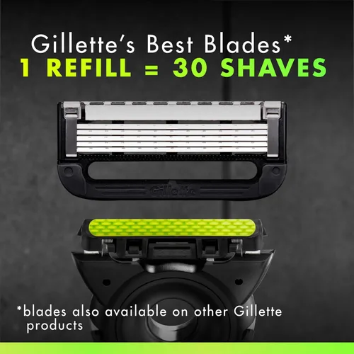 Miniatura 7 de Gillette Labs - Maquinilla de afeitar para hombre, incluye 1 mango, 2 repuestos de cuchilla de afeitar, 1 soporte magnético de alta calidad Plateado