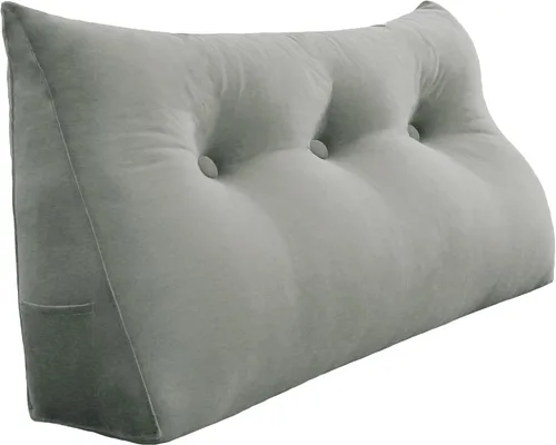 Miniatura 27 de Almohada de Cuña Engrosada de 10 libras para Cabecero Posicionador Corporal Almohada de Cuña para Cama Soporte de Respaldo Almohada Triangular