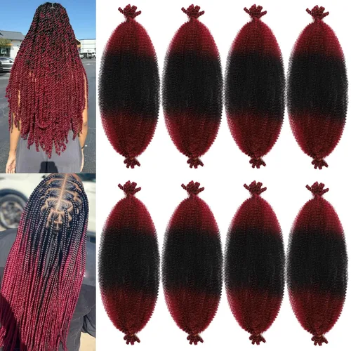 Miniatura 48 de Marley Twist - Cabello trenzado de 10 pulgadas, cabello trenzado preseparado y afro trenzado, 8 paquetes para rastas sintéticas desgastadas
