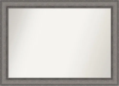 Miniatura 381 de Amanti Art Espejo de pared personalizado no biselado (24.5 x 24.5 pulgadas), marco gris marrón alta, varios tamaños personalizados, espejo de baño