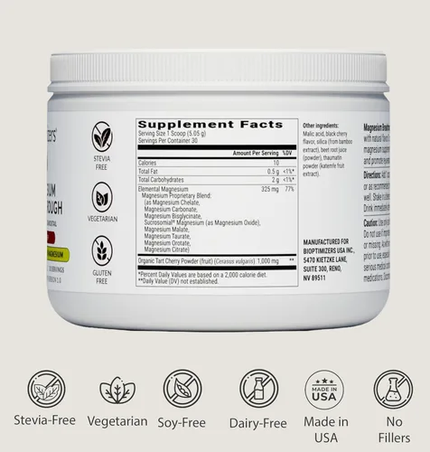Miniatura 9 de BIOptimizers Magnesio Breakthrough Drink - 8 formas de magnesio, electrolitos, salud del sueño, estrés, recuperación muscular, apoyo cardíaco