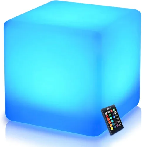 Miniatura 10 de Mr.Go Lámpara de ambiente de luz nocturna LED regulable de 4 pulgadas para niños y adultos, 16 colores RGB, 8 niveles de atenuación, 4 efectos