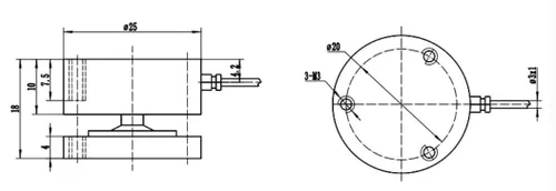 Miniatura 5 de medida instantánea φ25 de la fuerza de impacto del sensor plano de la célula de carga de la caja de membrana 1,102.3 lbs