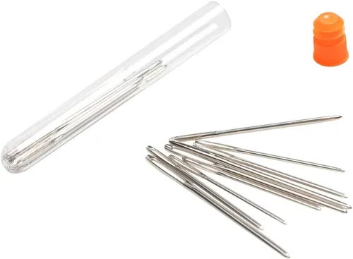 Miniatura 4 de Hekisn - Agujas romas de ojo grande, agujas de tejer de hilo de acero inoxidable, agujas de coser, agujas de tejer para manualidades, agujas