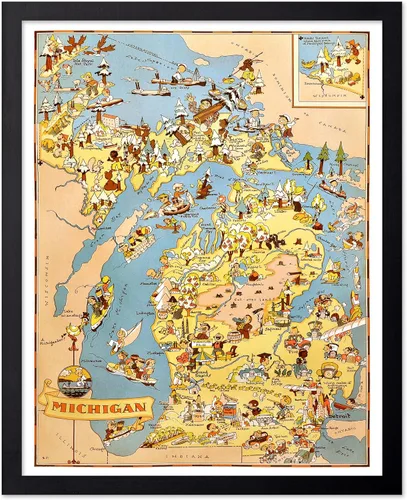 Miniatura 75 de Poster Master Póster retro de viaje con mapa monumental vintage de Florencia, arte italiano, gran regalo para hombres, mujeres, amantes