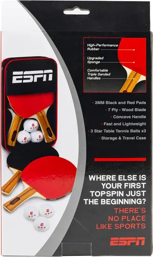 Miniatura 8 de ESPN Ping Pong Set, Table Tennis Ideal for Family Games and Game Night 2 paletas + pelotas