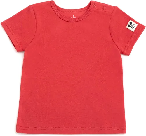 Miniatura 36 de Disney Conjunto de 3 piezas de overoles cortos de rizo francés para bebé, camiseta y sombrero, tallas de recién nacido a bebé (0-24 meses)