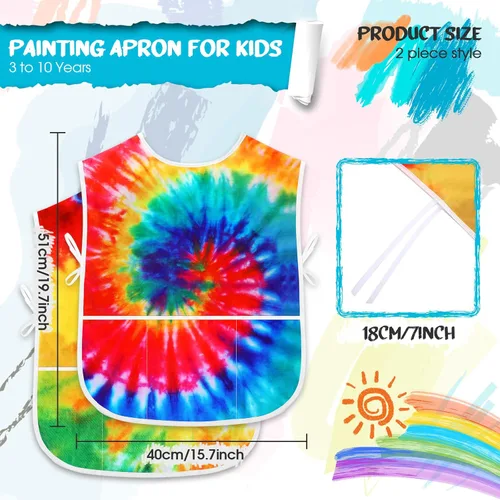 Miniatura 2 de 2 delantales de pintura para niños, delantales para pintar, impermeables para niños, delantal artístico para pintar