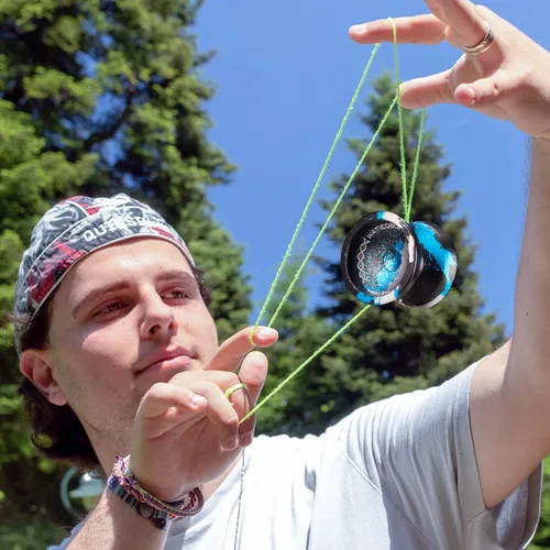 Miniatura 5 de C130 yoyo Profesional Sensible Yoyo Rodamiento para Principiantes Rodamiento No Sensible de Dedo Girar Yoyos Truco Yoyo Pro yoyos con Accesorios