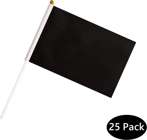 Miniatura 3 de 25 unidades de banderas con varillas, tamaño pequeño, bricolaje, bandera sólida en varilla, 8.2 x 5.5 pulgadas, decoración para exteriores