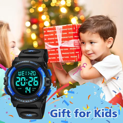 Miniatura 3 de Kids Watch, Boys Watch Ages 3-15, Kids Digital Sport Outdoor Analog Watch LED 50 M Waterproof Alarm Wrist Watches with Silicone Band for Children
