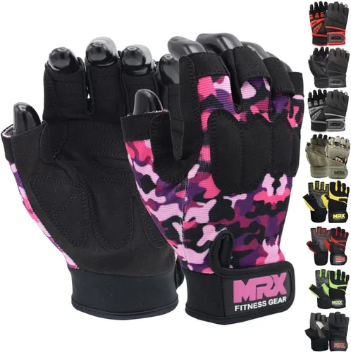 Miniatura 11 de MRX - Guantes de levantamiento de pesas para hombres, guantes de entrenamiento para hombre, guantes de levantamiento de muñeca, guantes de gimnasio
