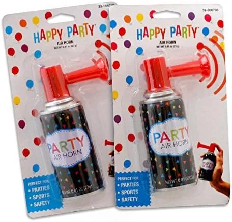 Air Horn - Mini generador de ruido de bocina de niebla con bomba de mano, 2 paquetes de 1 bocina de aire lata de 0.81 onzas por Air Horn