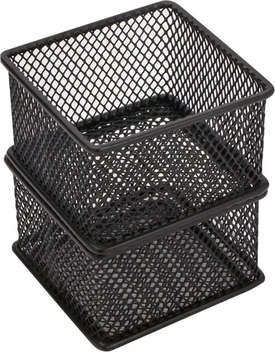 Miniatura 2 de Annova Organizador de cajones y estantes apilables de malla, cesta de almacenamiento, bandeja para suministros escolares y de oficina, juego de 2