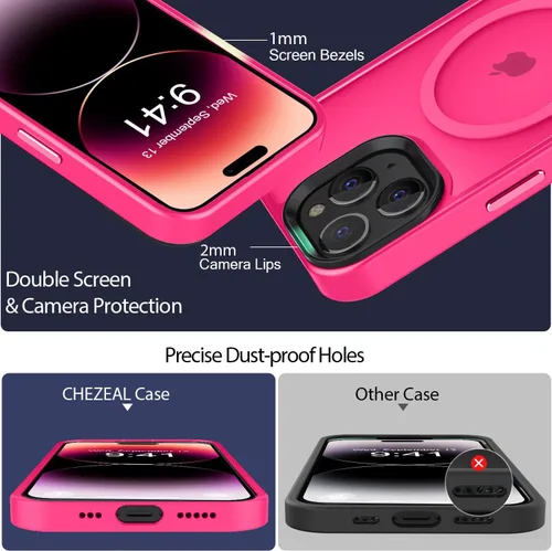 Miniatura 106 de Fuerte magnético para iPhone 11, compatible con Magsafe, [resistente a caídas de 13 pies] Funda trasera translúcida mate con sensación de piel