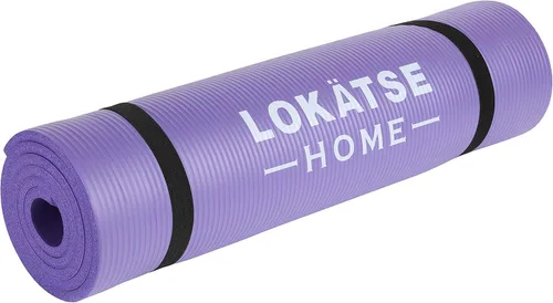 Miniatura 7 de LOKATSE Home - Tapete de yoga grueso multiusos con correa de transporte de alta densidad Gris