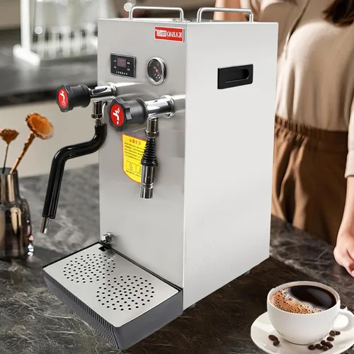 Miniatura 2 de Espumador y vaporizador de leche comercial, 8L/270 oz de gran capacidad, 110V 2500W Máquina de espuma de leche eléctrica Máquina de ebullición