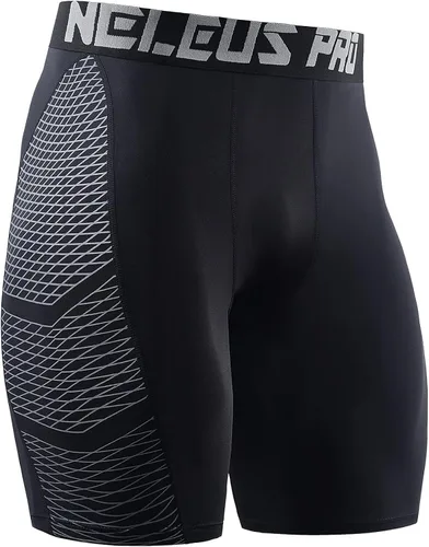 Miniatura 4 de NELEUS Paquete de 3 pantalones cortos de compresión para hombre