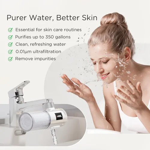 Miniatura 3 de ANGEL UF60 Filtro de fregadero de baño, ultra filtración de 0.01 μm para cuidado de la piel y cuidado del cabello, filtro de agua para grifo