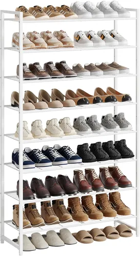 Miniatura 14 de Nunsino Zapatero de metal, organizador de zapatos de garaje de 6 niveles, con capacidad máxima para 30 pares, estante de almacenamiento de zapatos